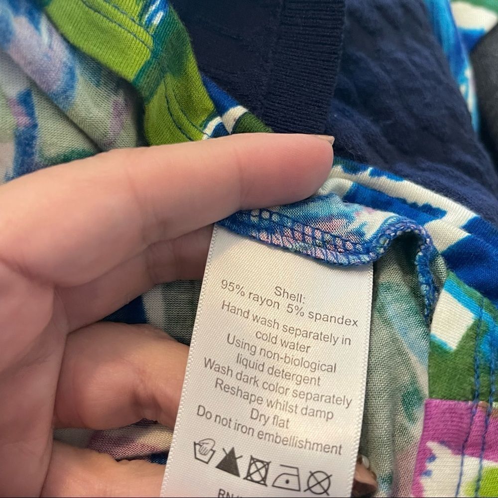 (BOGO FREE) Anthropologie PLENTY TRACY REESE SAILOR KNOT BLUE TOP SHIRT SMALL - Picture 3 of 3